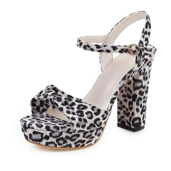 

sandals leopard bow women platform 11.5cm high heel summer pumps fashion night club sandalias party wedding lady wsh3928, Black