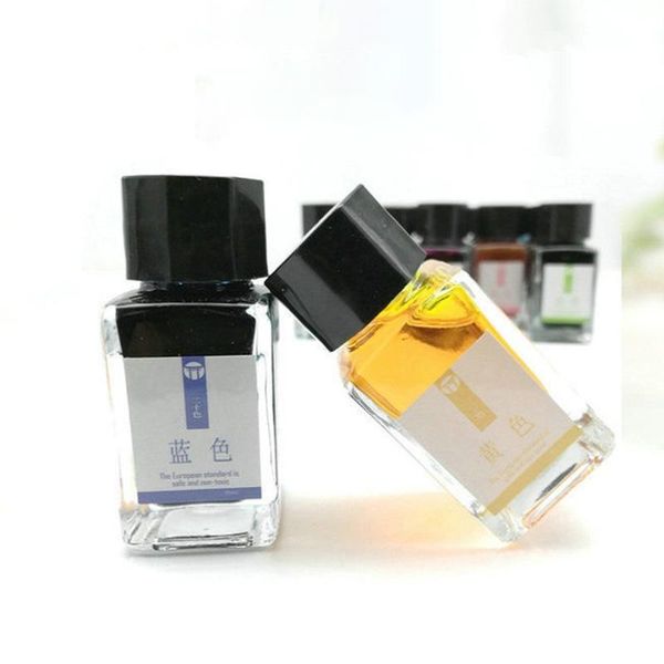 

fountain pens 20ml bottled pen inks non-carbon bright 20 colors writing craft tools for brush crystal glass