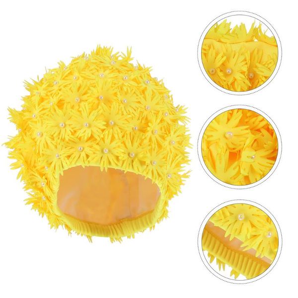 

women swim cap comfortable 3d flower hat swimming breathable caps