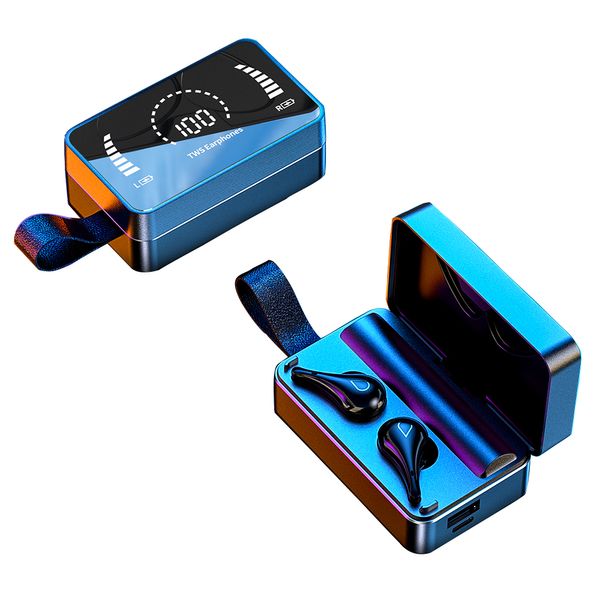 H3 TWS Auricolari wireless Custodia di ricarica Cuffie Bluetooth 5.0 Display a specchio HD IPX7 Auricolari impermeabili Stereo per telefono