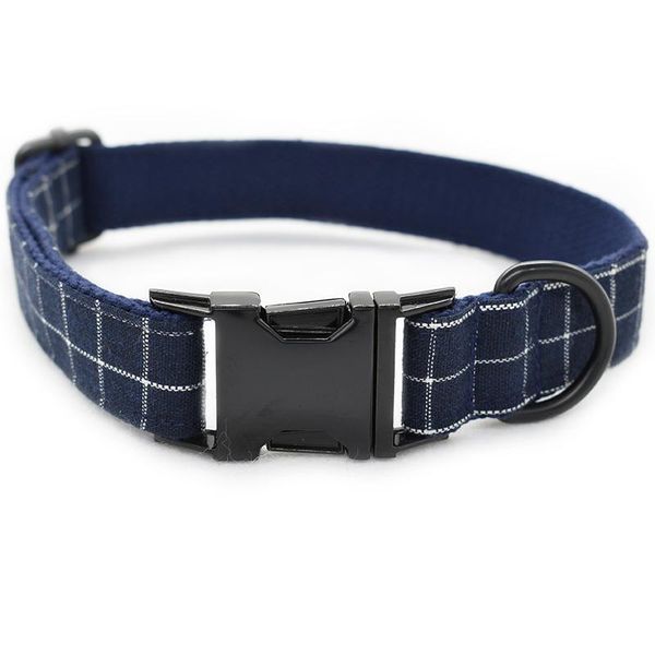 

dog collars & leashes diycat and collar with bowtie - navy blue plaid bowtie,soft comfortable,adjustable for