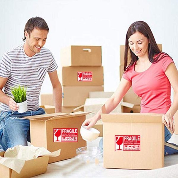

300pcs fragile stickers handle with care express warning labels sticker gift wrap
