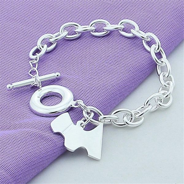 

charm bracelets 925 silver delicate little dog to clasp bracelet for women wedding engagement birthday anniversary fashion jewelry, Golden;silver