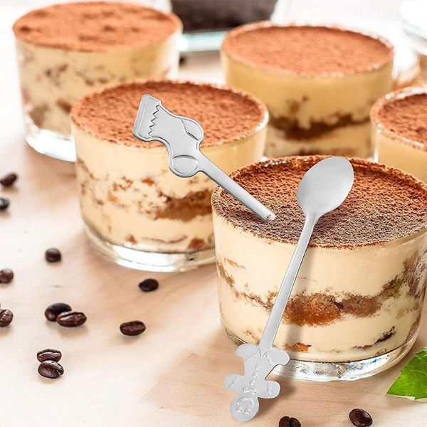 

christmas decorations 4pcs coffee spoon stainless steel cutlery set 2022 year gift