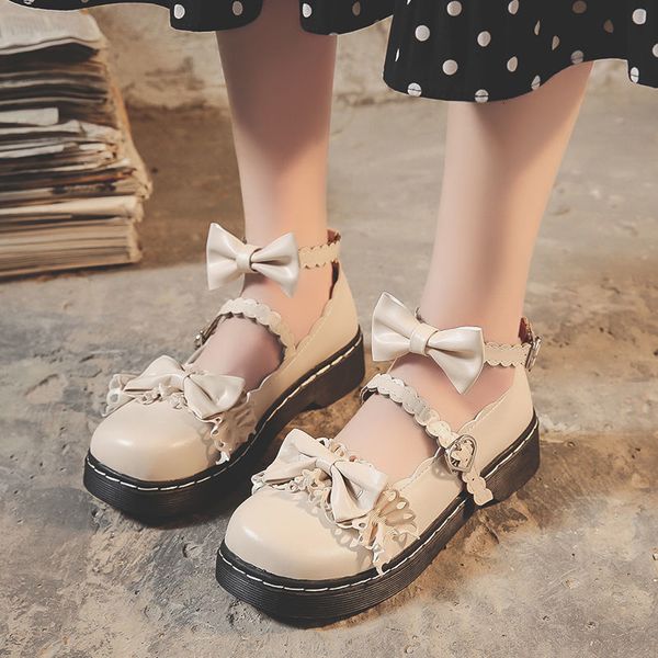 

dress shoes lolita japanese style shoes with buckle and heart, women's from fashion to macram e, kawaii bow 9du8, Black