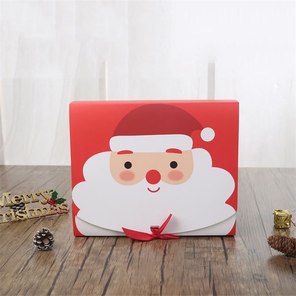 

50%off square merry christmas paper packaging box santa claus favor gift bags happy new year chocolate candy boxs party supplies s911 spinne