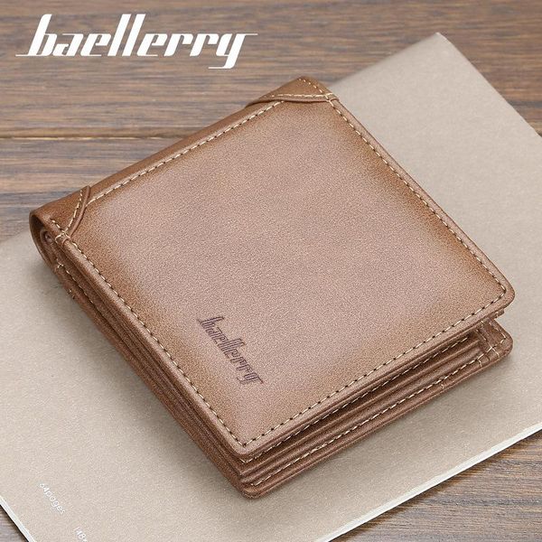 

men's wallet multi-functional fashion simple short retro wallets, Red;black