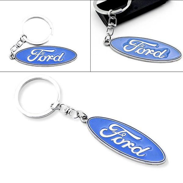 

keychains 3d metal car key ring keychain sliver badge for fords focus 2 3 1 fusion accessories, Silver