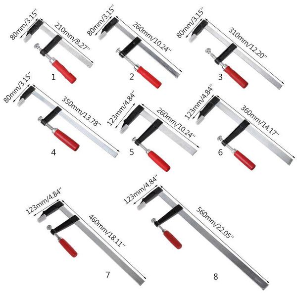 

professional hand tool sets heavy duty f-clamp bar clip clamp for woodworking high strength wood clamping carpenter diy 8 sizes
