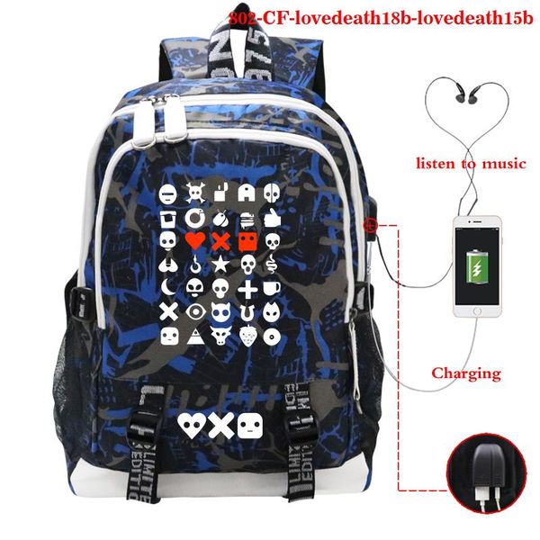 

fashion brand backpack bags women men nylon shoulder bag bagpack love death robots school teenager student