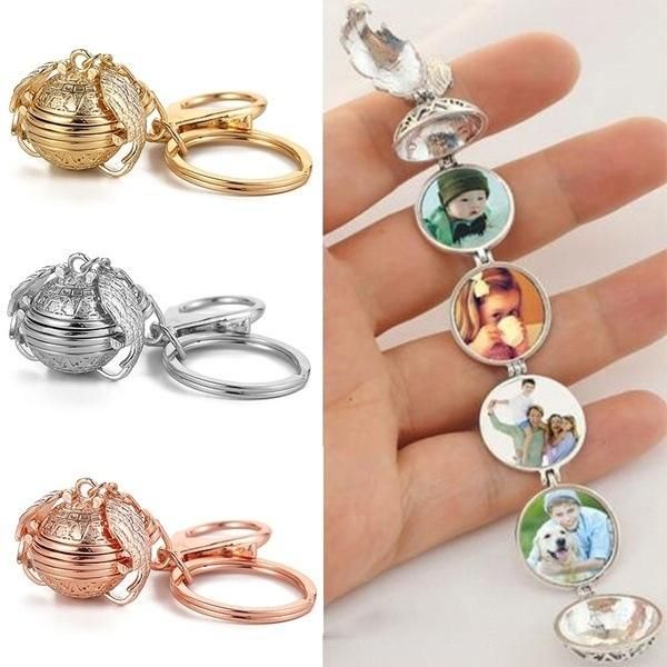 

keychains open po keychain wings multi-layer to the item box, Silver