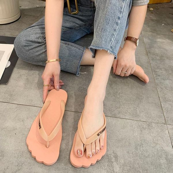 

slippers shoes women female red slipper flat girl sandal sandalias mujer, Black