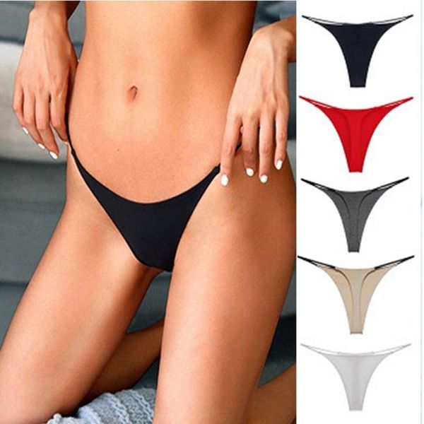 

women's panties fashion basic elastic comfortable solid colorprint underwear, Black;pink