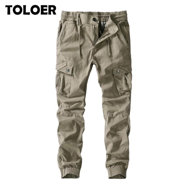 

men's pants fashion military cargo men loose baggy tactical trousers outdoor casual cotton multi pockets big size pant, Black