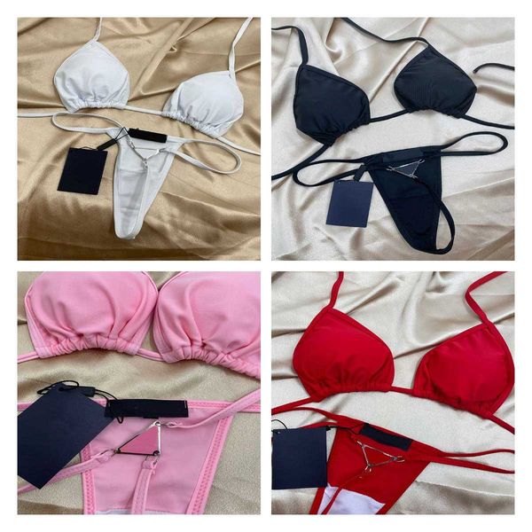 

21ss women's swimwear fashion female bikinis vogue women's swimsuit high element bikini 4-color size:s-xl, Black