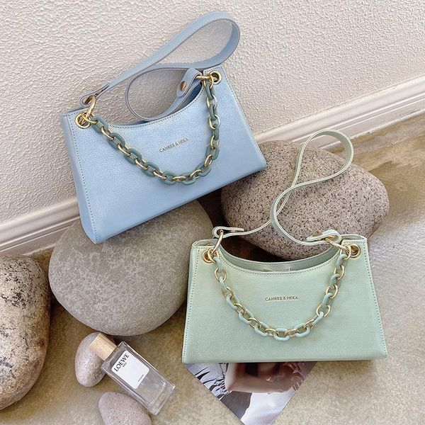 

evening bags ladies chain handbag pu leather shoulder summer water-proof simple all-match solid color female messenger bag