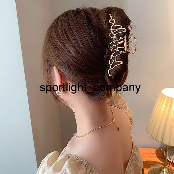 

2022 woman novelty irregular hair claws hairpins punk style metal silver barrettes hair clips hairgrip women hair accessories, Slivery;white