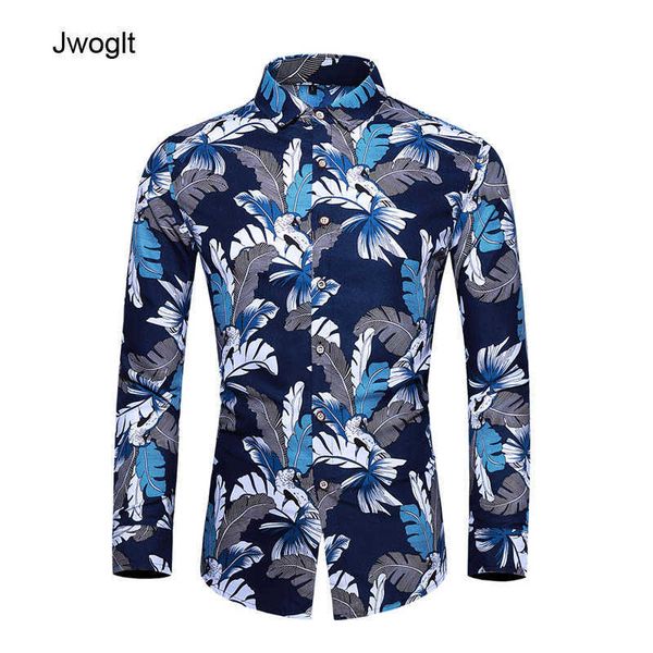 

45kg-120kg autumn shirt long sleeve beach hawaii vacation print casual button men fashion shirts 5xl 6xl 7xl 210528, White;black