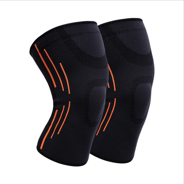 

comfort anti slip compression basketball knitting knee sleeve brace pad support elbow & pads, Black;gray