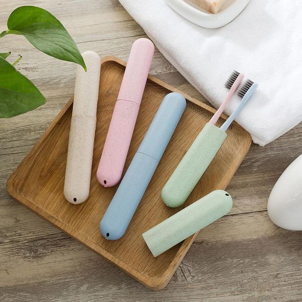 

toothbrush holders portable holder box cover travel camping dustproof storage