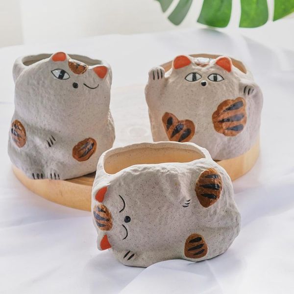 

decorative flowers & wreaths flower pot multifunction storage crafts garden cat shape children's toy