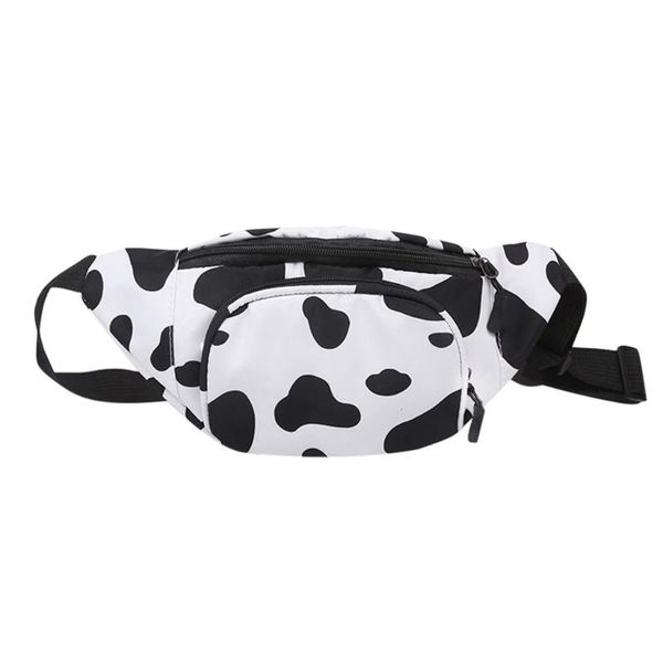 

women mobile phone pouch cow milk fanny chest pack travel canvas waist bags