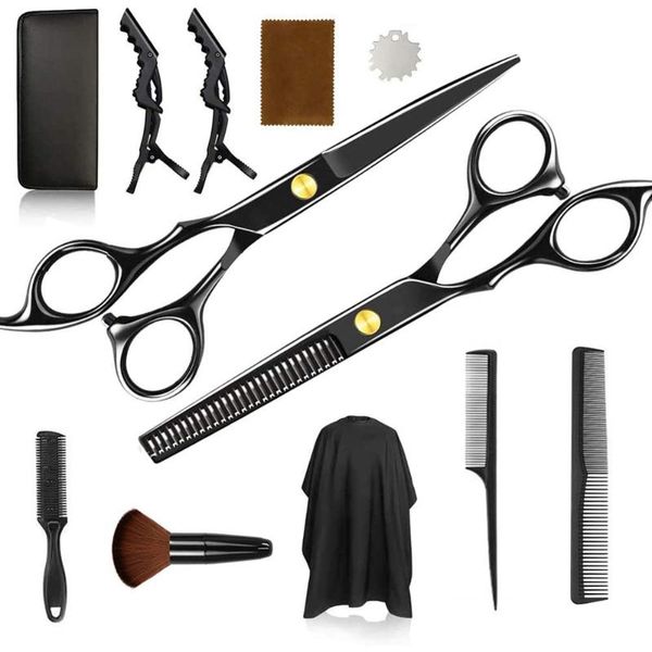 

hair scissors professional hairdressing kit barber cutting thinning cape barbershop haircut shears hairdresser accessories sets