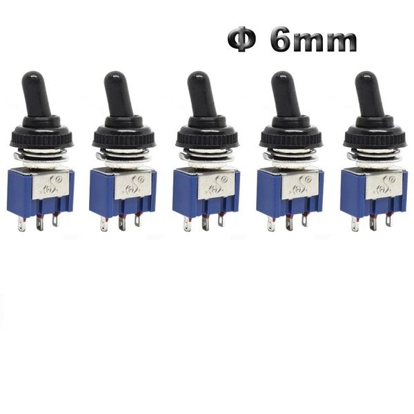 

1pc blue 3-pin mts-102 spdt miniature toggle switches on-on waterproof cap b00192 just