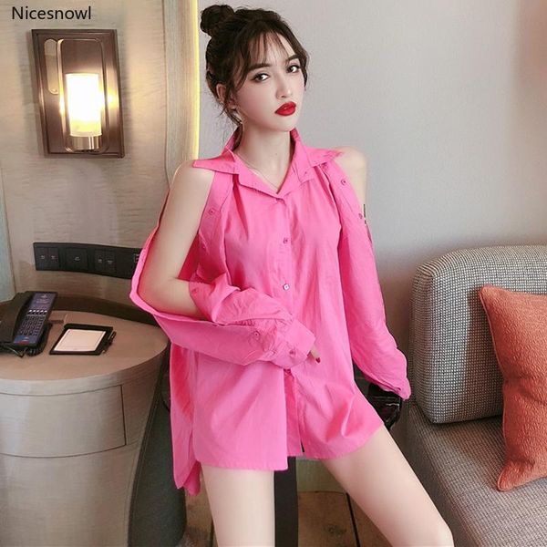 

women's blouses & shirts fashion brand summer long sleeve hollow out women loose off shoulder style blusa vetement femme, White