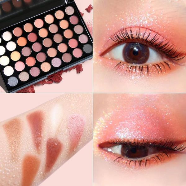 

eye shadow 40 color eyeshadow pearlescent matte earth palette with brush set