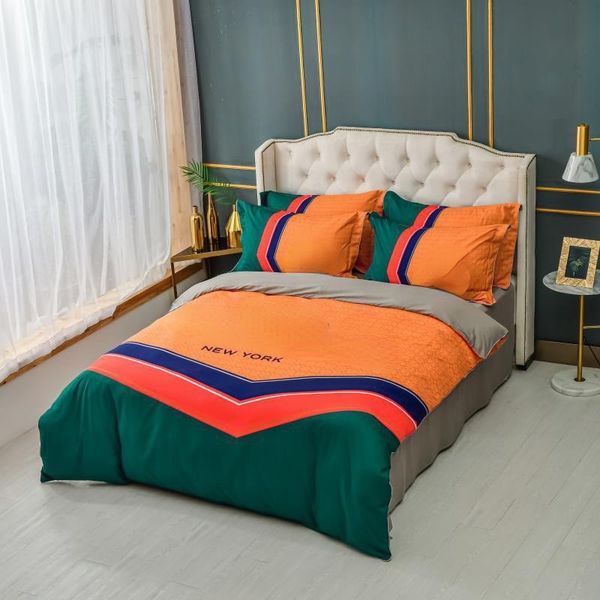Capa de edredão Designer de luxo em tamanho inteiro capas cama Set Marca Printing Bed edredon Consolador Quente e Casos Pellow confortáveis
