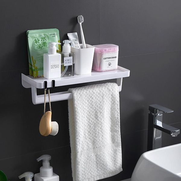 

bathroom storage & organization shelf plastic organizer and strong adhesive wall rack kitchen accessories