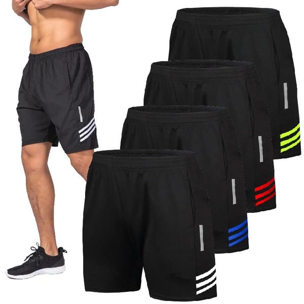 

running shorts sports men's summer thin section quick-drying training loose football basketball pants fitness unisex, Black;blue
