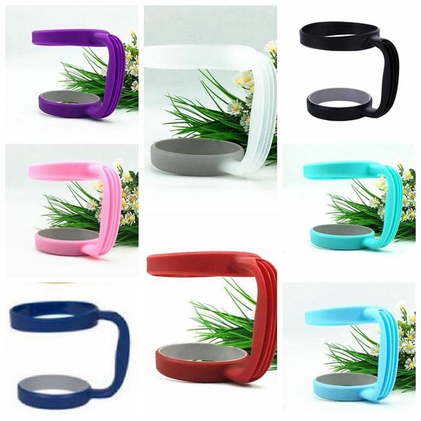

50pcs 8color cups holder plastic cup two ring handle 30oz umbler fit for mugs