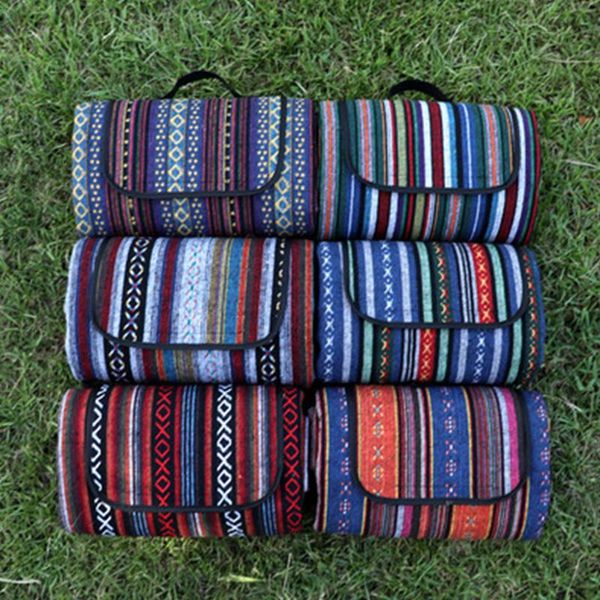 

outdoor pads beach picnic folding camping mat waterproof sleeping pad moistureproof folk-custom blanket