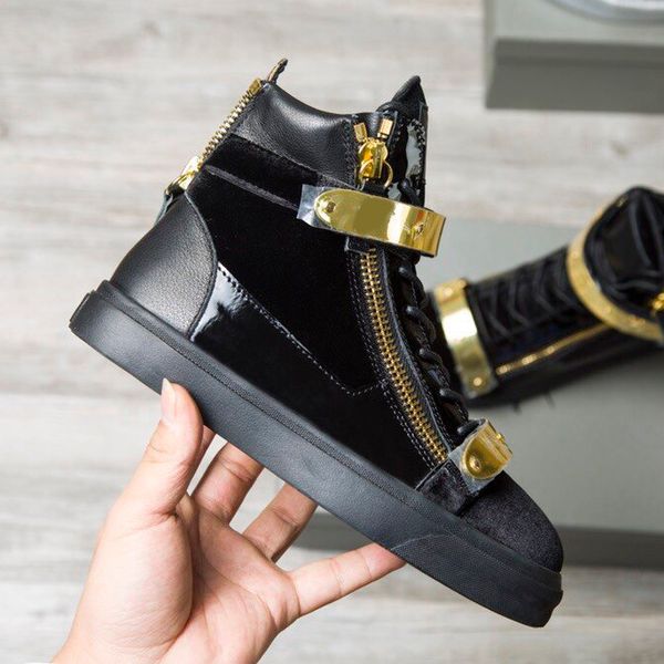 

brand metal zipper men's and women's shoes luxury comfortable lace up casual couple shoes, Red;white