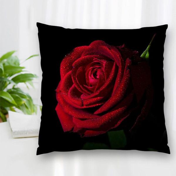 

pillow case custom square pillowcase rose beautiful flower soft cover zippered more size two sides decorative cushion diy gift
