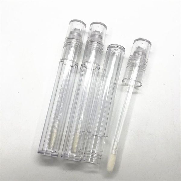 

storage bottles & jars 5ml lip glaze tube gloss whole clear round bottle diy lipglosstube container cosmetic packaging material