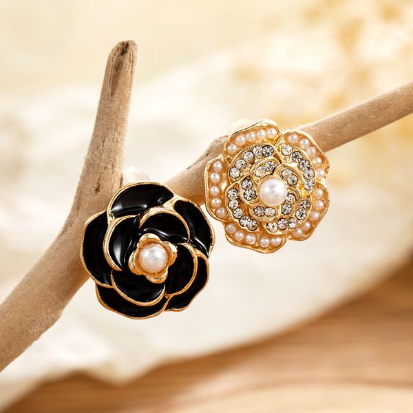 

drip oil resin stud earrings fashion jewelry crystal ball earrings ladies party wedding jewelry earrings oorbellen, Golden;silver