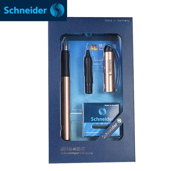 

schneider bk600 fountain pen gift box set 0.5mm iraurita gel dual tip vulpen calligraphy dolma kalem office supplies pens