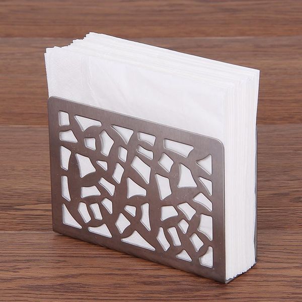 

silver tissue holder square napkin creative stainless steel western boxes & napkins