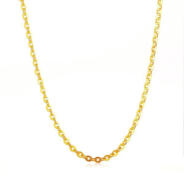 

chains madalena sarara pure 18k gold chain necklace au750 simple crossing women necklace-c, Silver