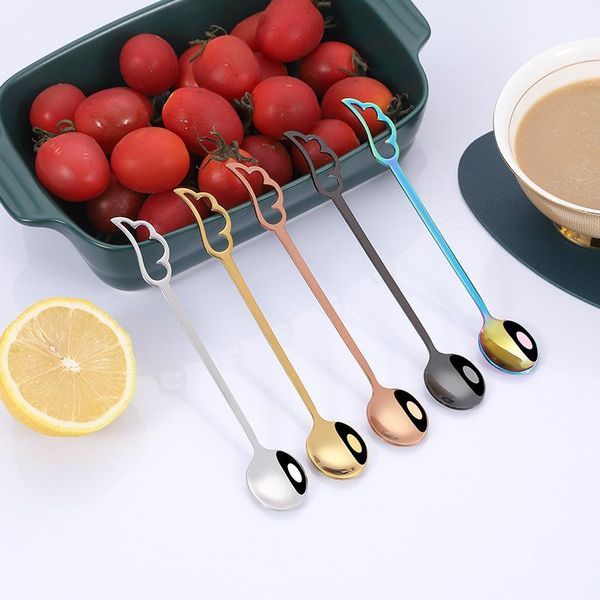 

spoons creative wing-shaped coffee spoon 304 stainless steel dessert ice cream polished stirring tea tiny