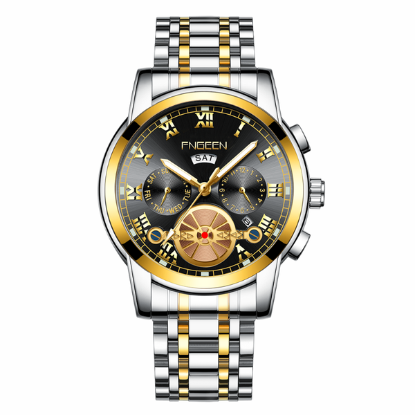 

wristwatches good quality 4001 waterproof student quartz watch for mens business with luminous hand steel wristband drop, Slivery;brown