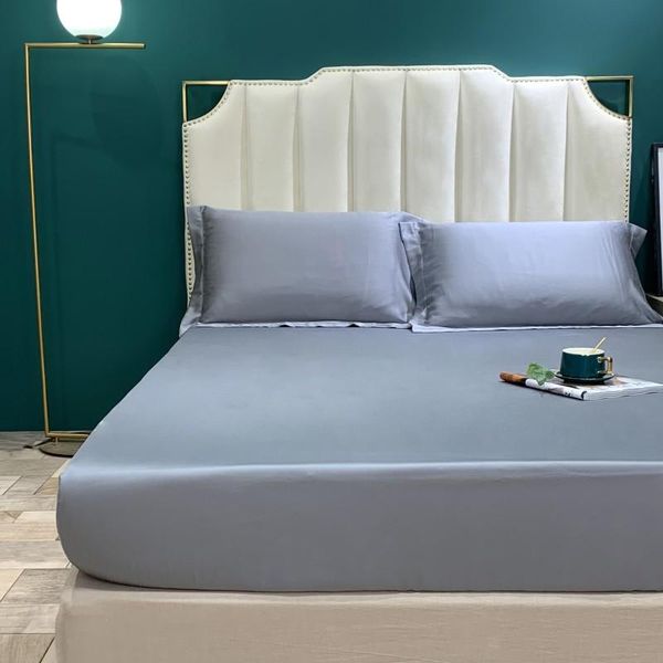

sheets & sets 600tc lenzing tencel bed sheet sets, us queen king 4/6pcs cool flat solid color soft silky feel mattress 16'' deep p