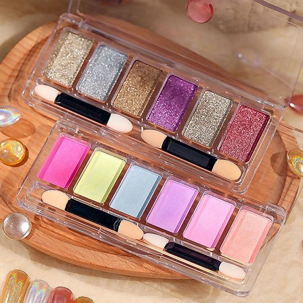 

nail glitter 6 colors solid mirror powder art pigment dusts nails uv gel polish decorations accessories manicure tool, Silver;gold
