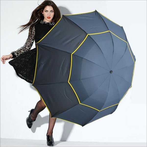 

umbrellas three-folding windproof sun and rain umbrella can use for golf