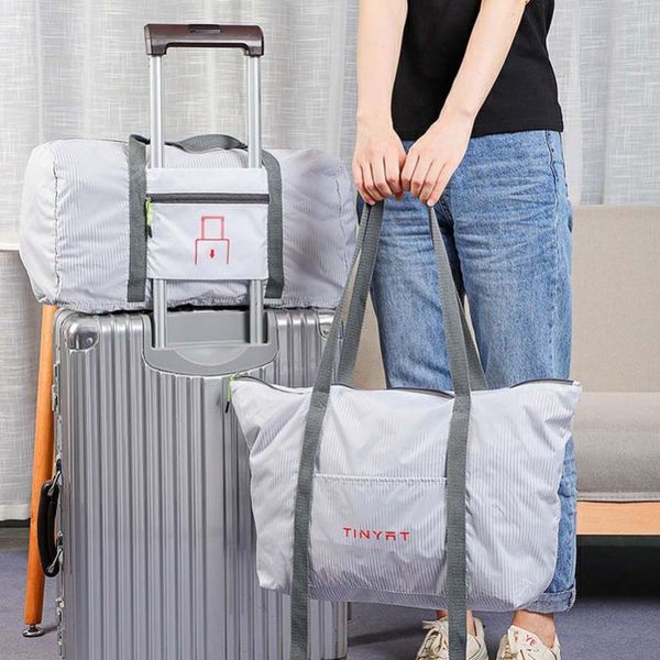 

duffel bags travel bag large capacity female foldable storage light trolley luggage short distance trip handbag