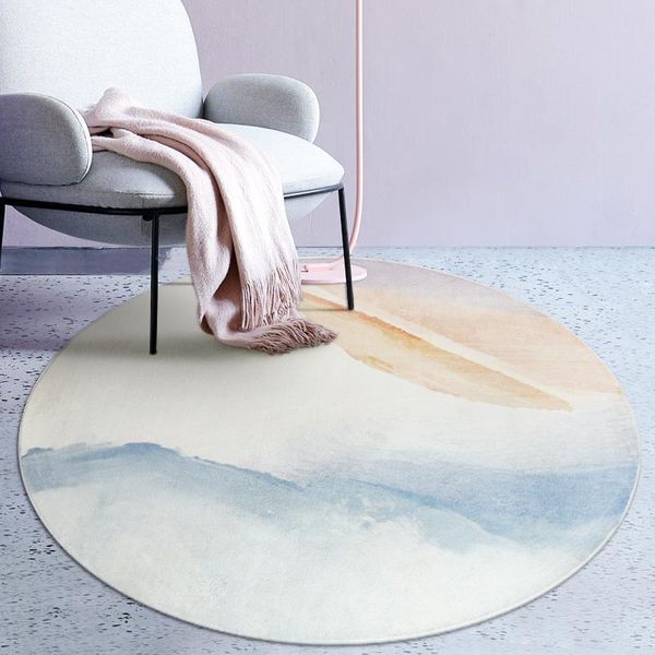 

carpets modern simple warm color round soft carpet for living room nordic coffee table floor abstrat mat thick girl's bedroom blanket