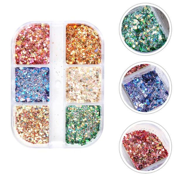 

nail glitter 1 box irregular shape art stickers sequins decoration, Silver;gold